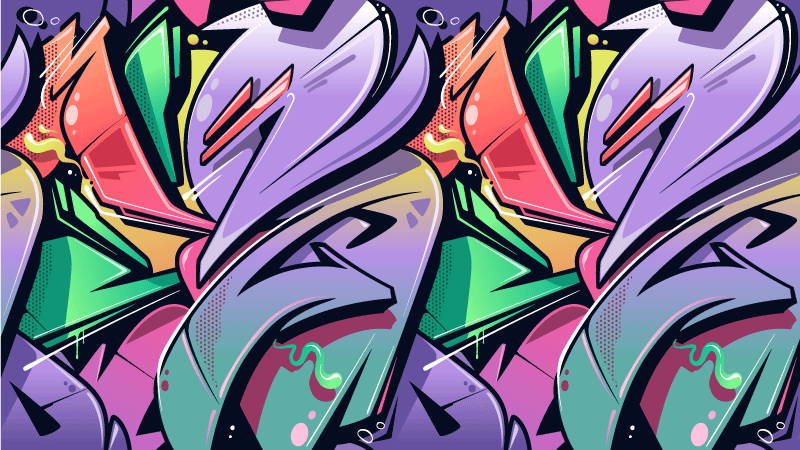 Vinyl Teppich Jugendzimmer lebendiger graphitfluss - TenStickers