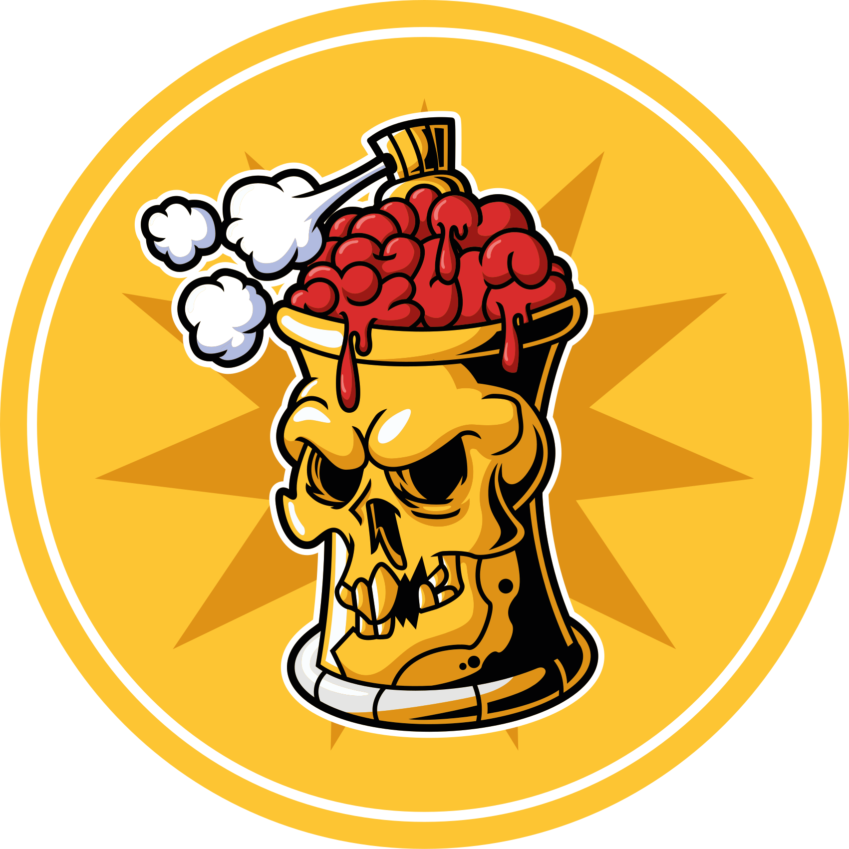 Vinyl Teppich Jugendzimmer schädel-gehirn-schüssel - TenStickers