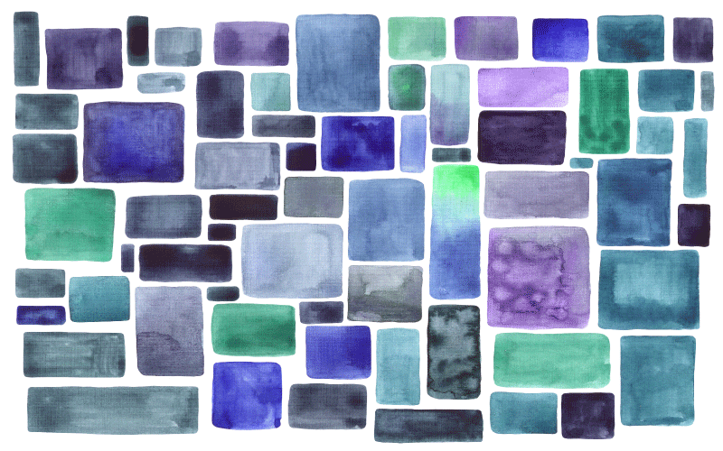 Vinyl teppich imitation in blauem blockmuster - TenStickers