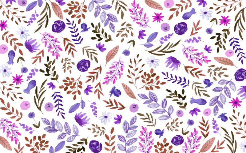 Vinyl Teppich Blumen naturmuster - TenStickers