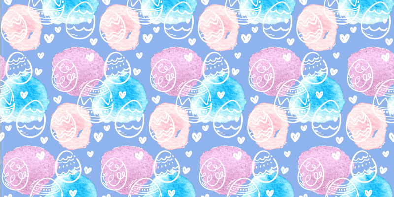 Vinylteppich kindlich bunte ostereier - TenStickers