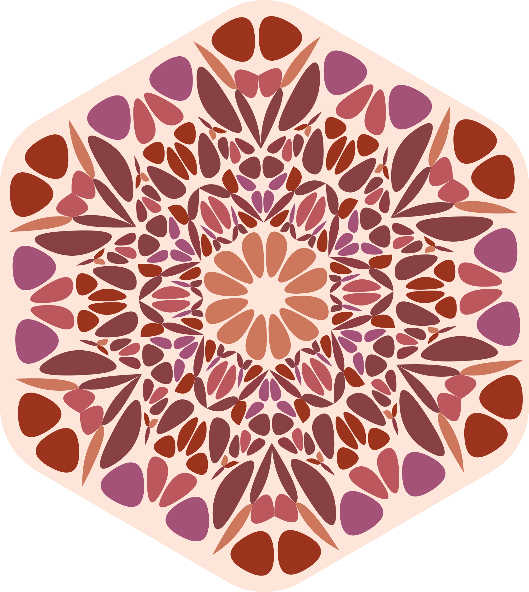 Vinyl Teppich Mandala lebendiges florales element - TenStickers