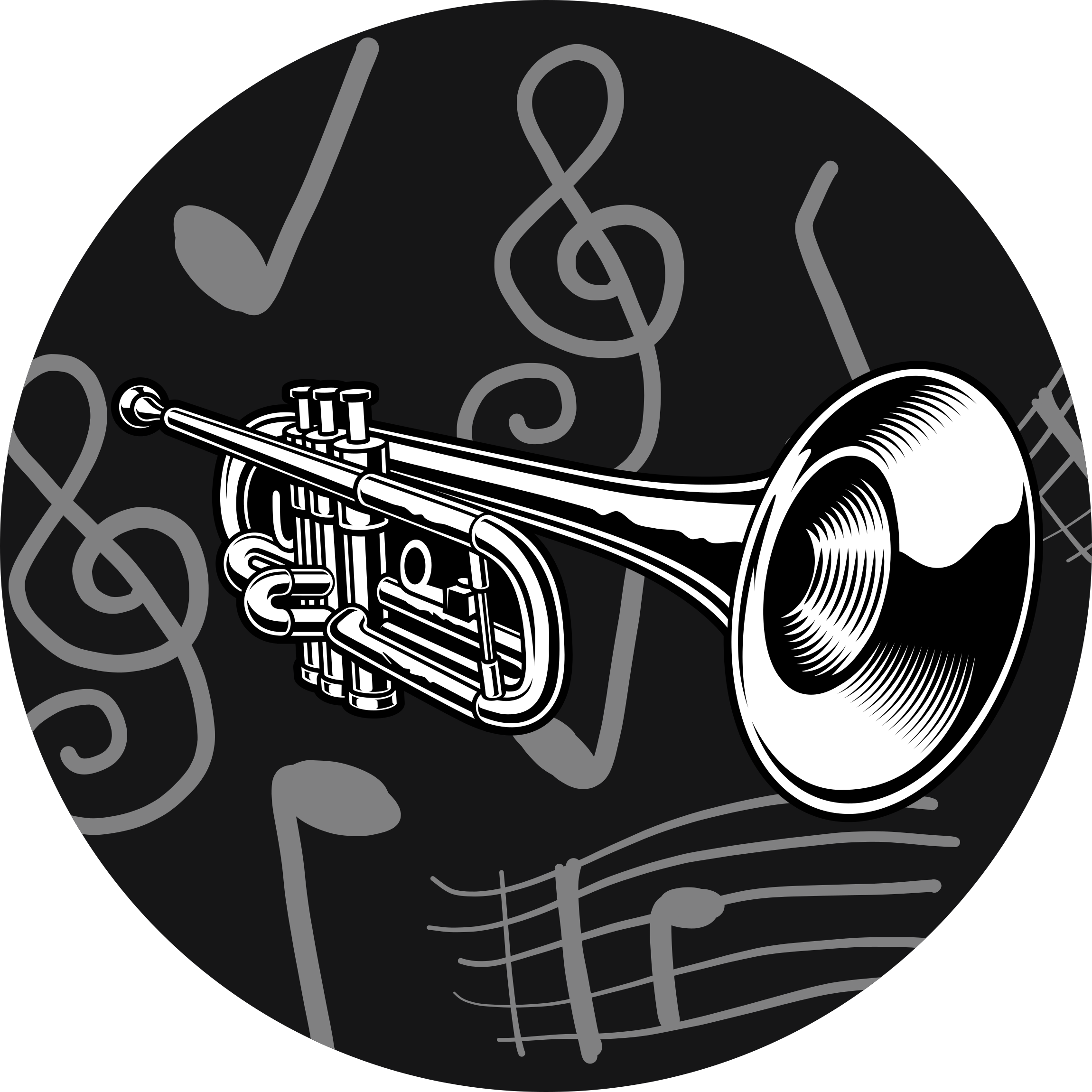Vinyl Teppich rund thema musikinstrument - TenStickers