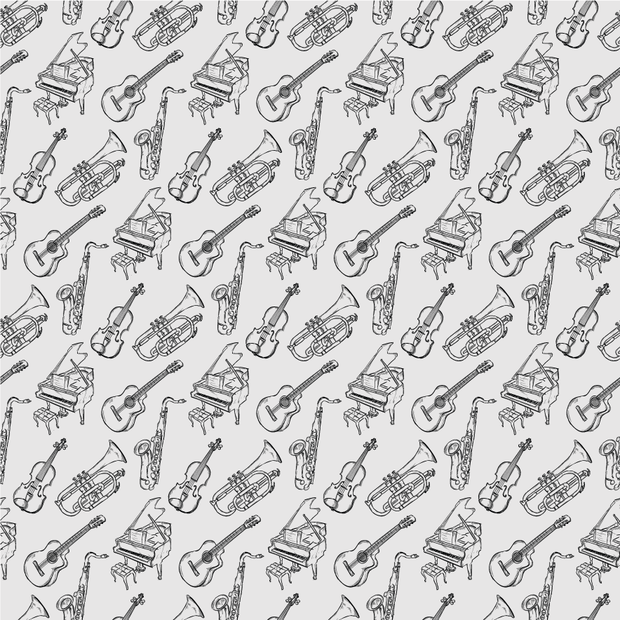 Vinyl teppich textur musikinstrumente kollektion - TenStickers