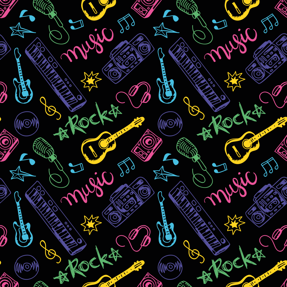 Vinylteppich kindlich buntes musikthema - TenStickers