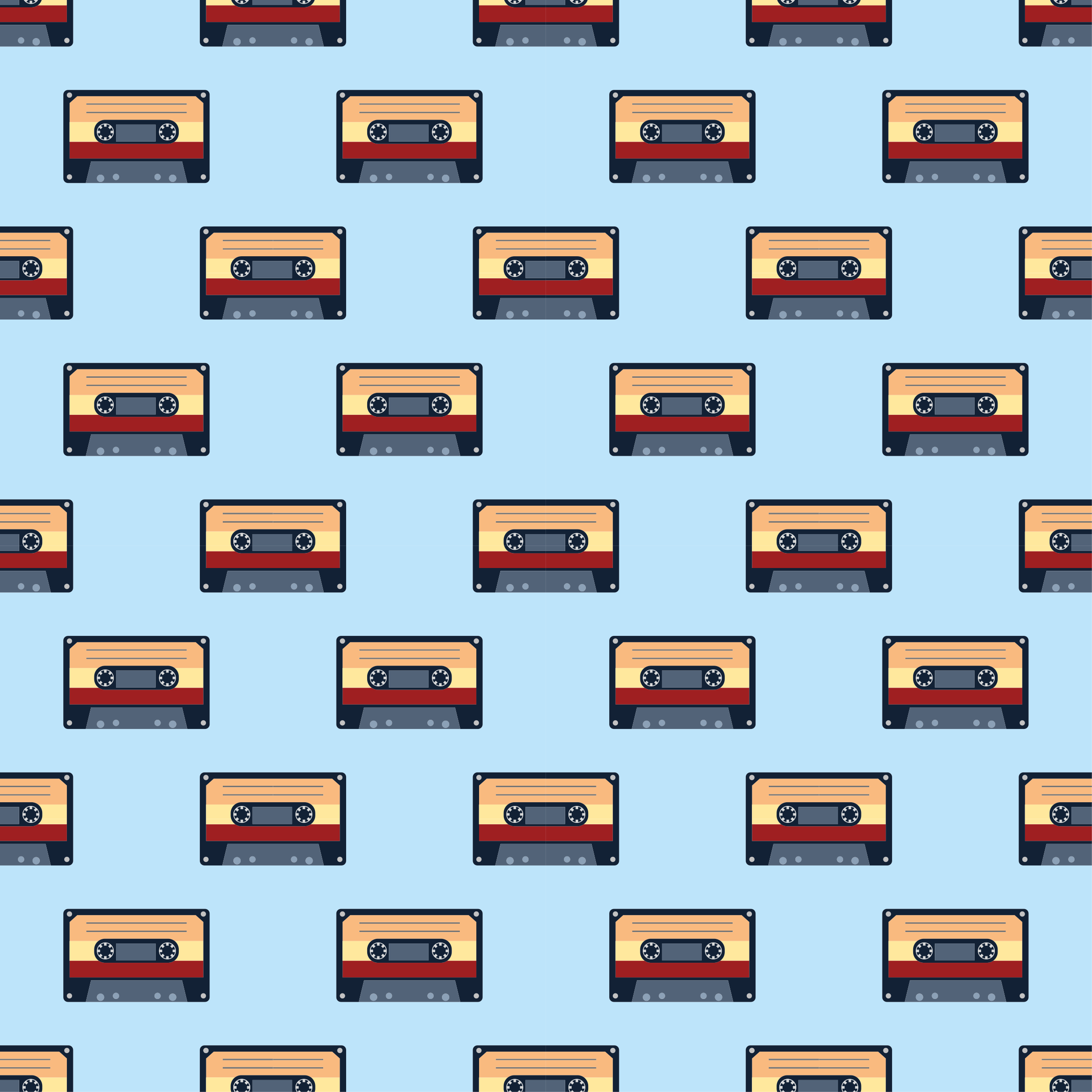 Vinylteppich kindlich mit vintage kassette design - TenStickers