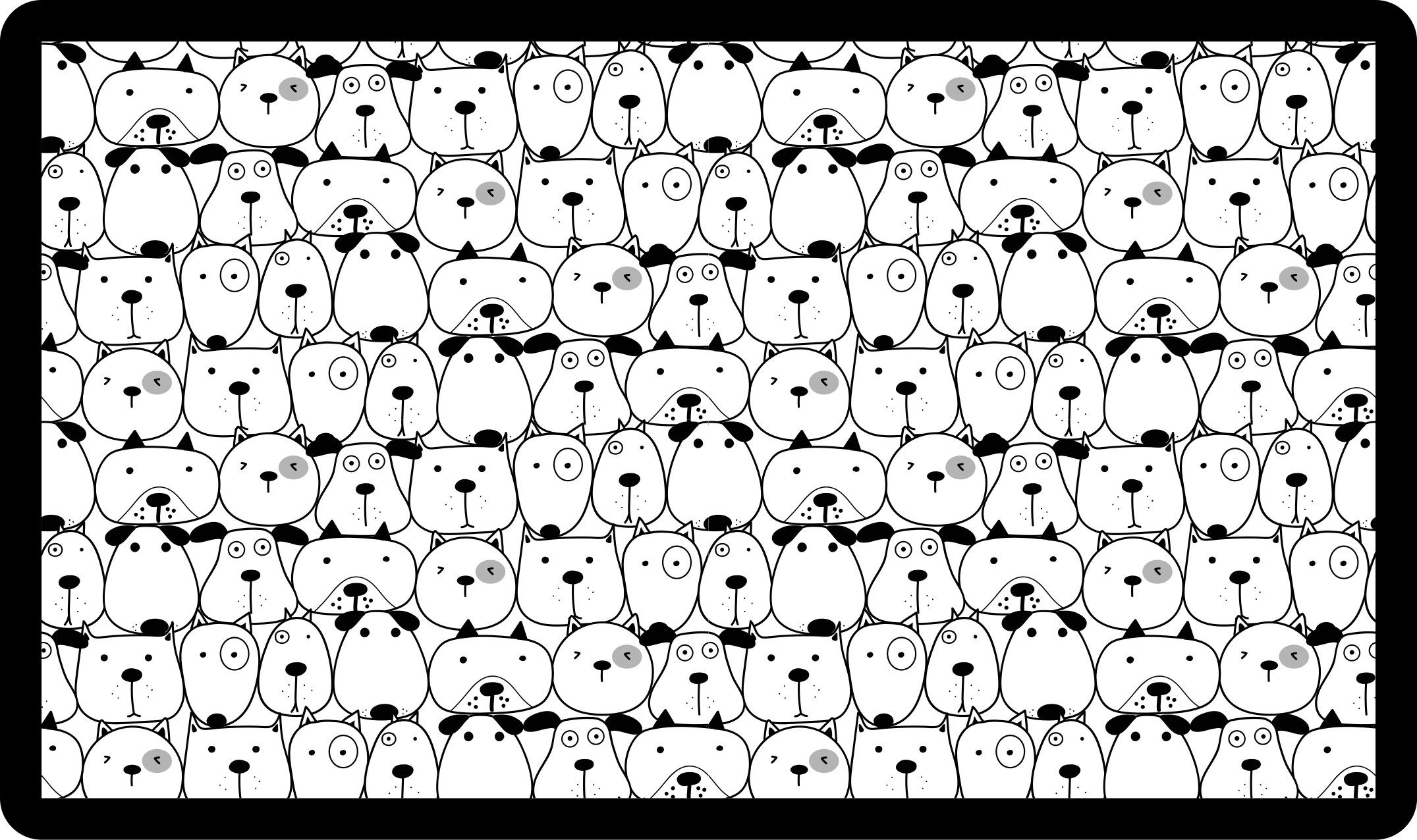 Vinyl Teppich Tiere entzückende kreaturengesichter - TenStickers