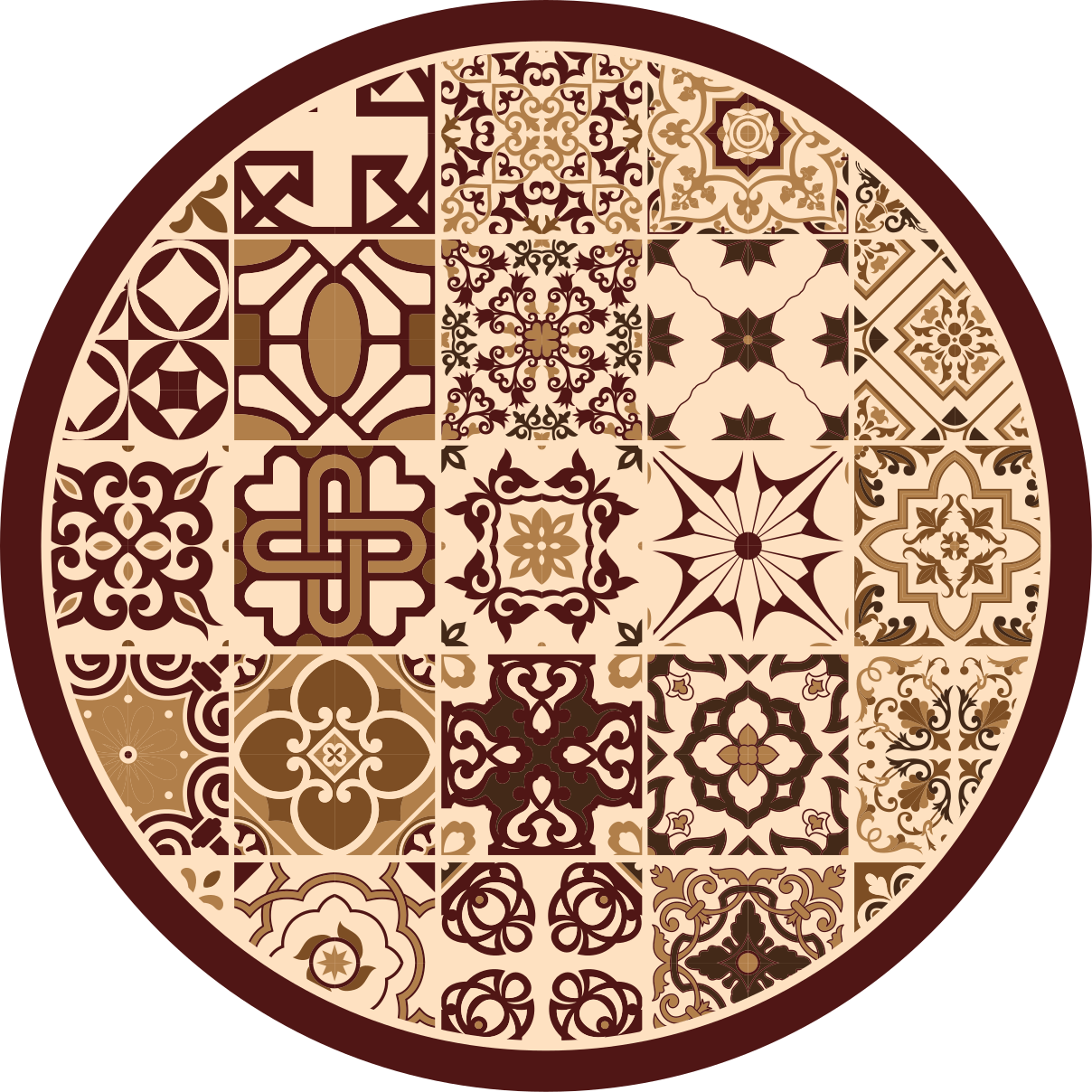 Vinyl Teppich Fliesenoptik lebendige mosaikkompositionen - TenStickers