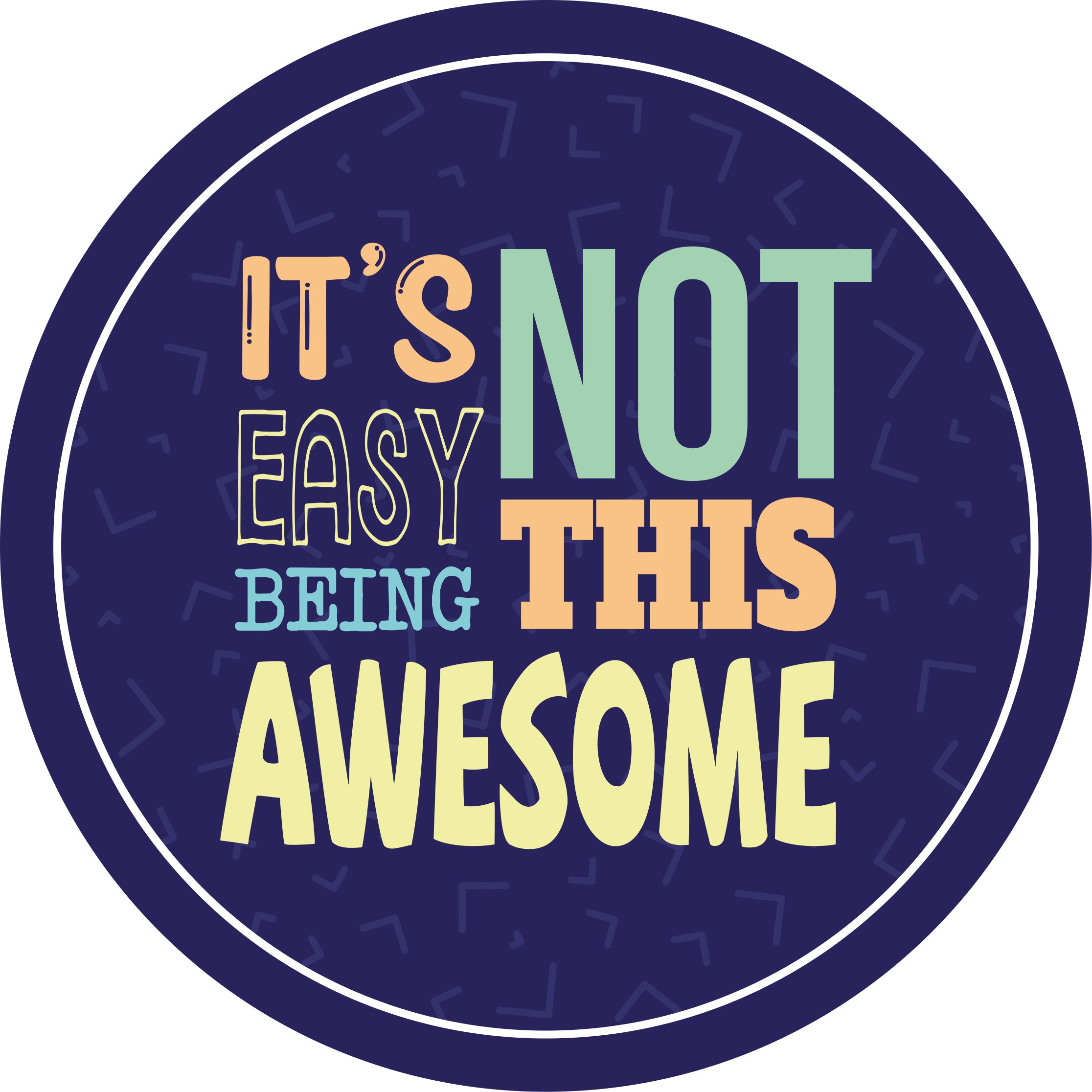 Vinyl teppich spruch nicht einfach so großartig zu sein - TenStickers