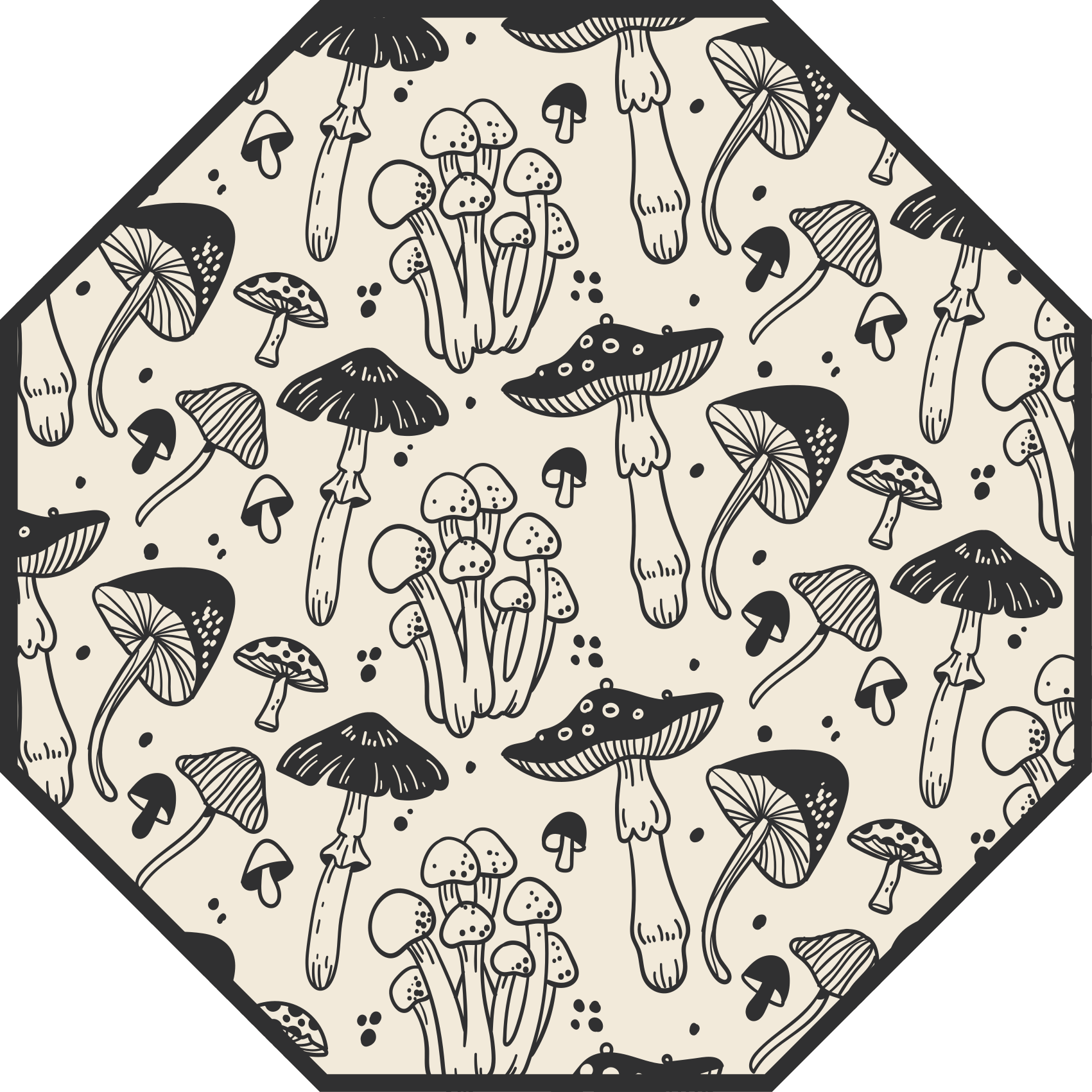Vinyl Teppich Blumen pilzreich - TenStickers