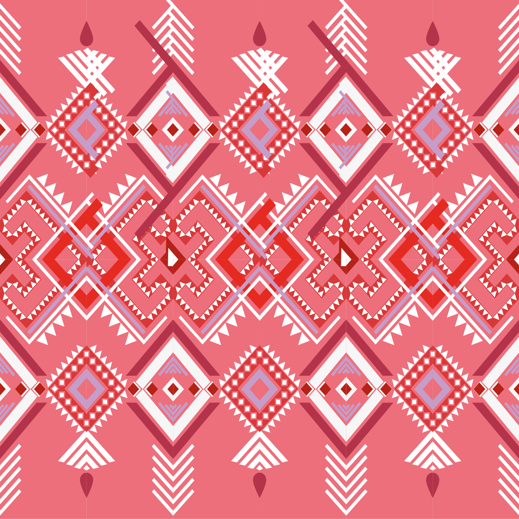 Vinyl Teppich ethnisch stammes-muster-mosaik - TenStickers