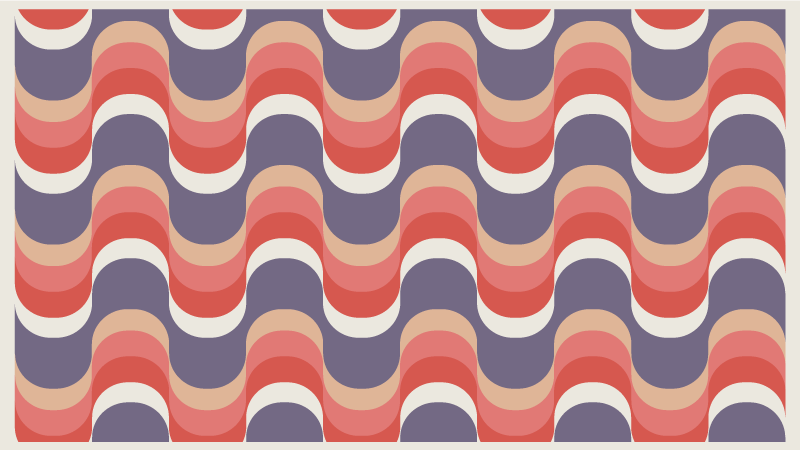 Vinyl teppich geometrisch wellenfarbpalette - TenStickers