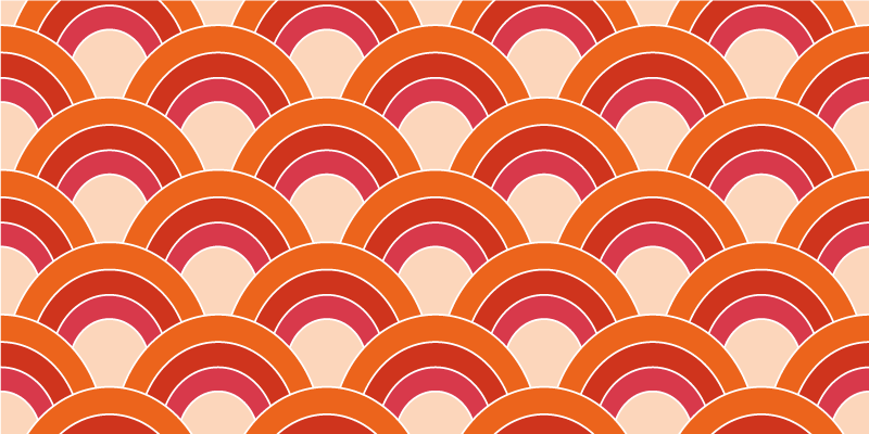 Vinyl Teppich geometrisch bunte bogenmuster - TenStickers