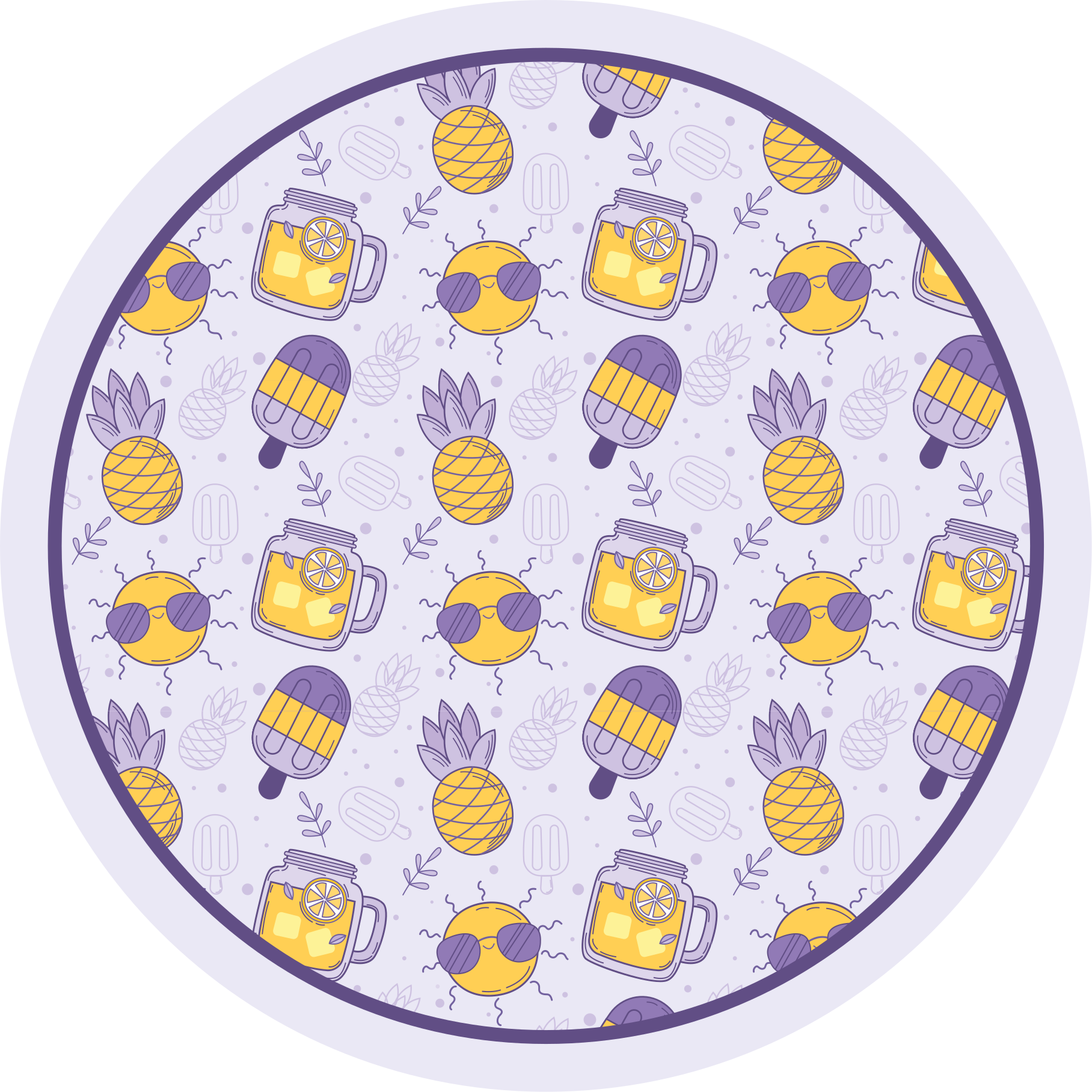 Vinylteppich kindlich tropischer sommerspaß - TenStickers