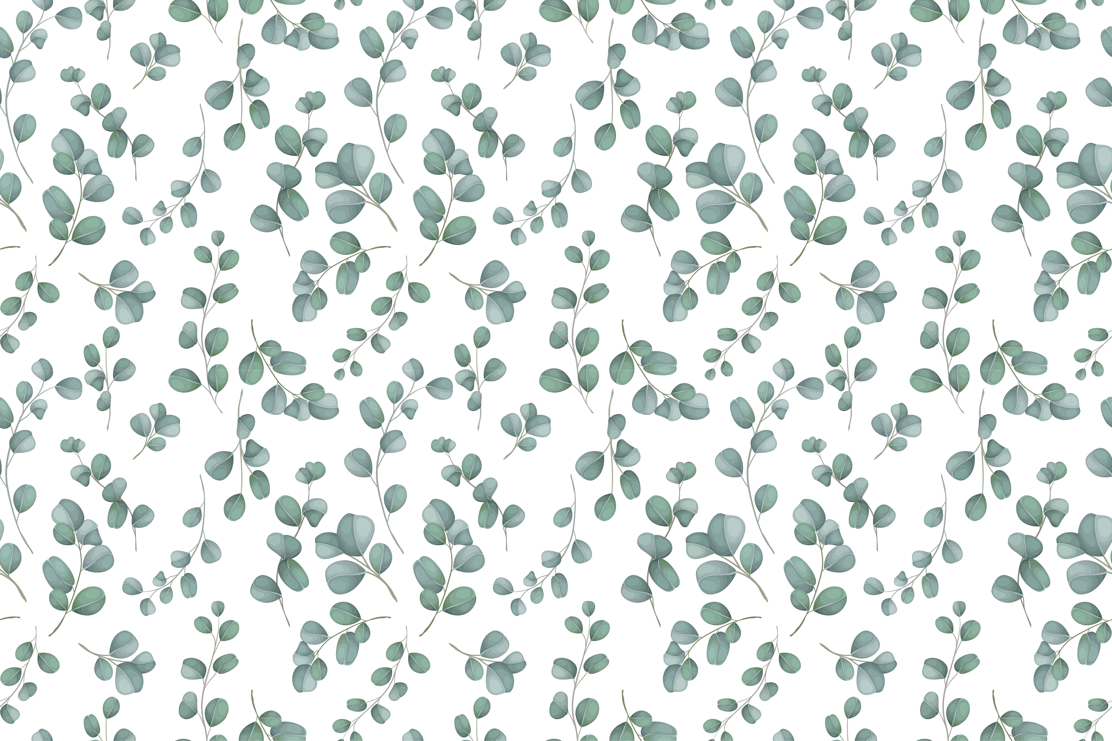 Vinyl Teppich Blumen elegantes grünmuster - TenStickers