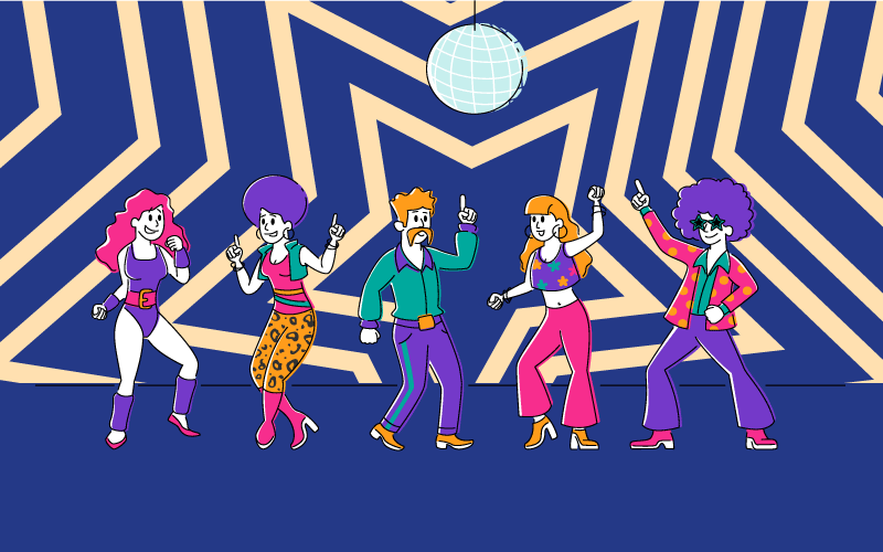 Vinylteppich kindlich disco-tanzparty - TenStickers