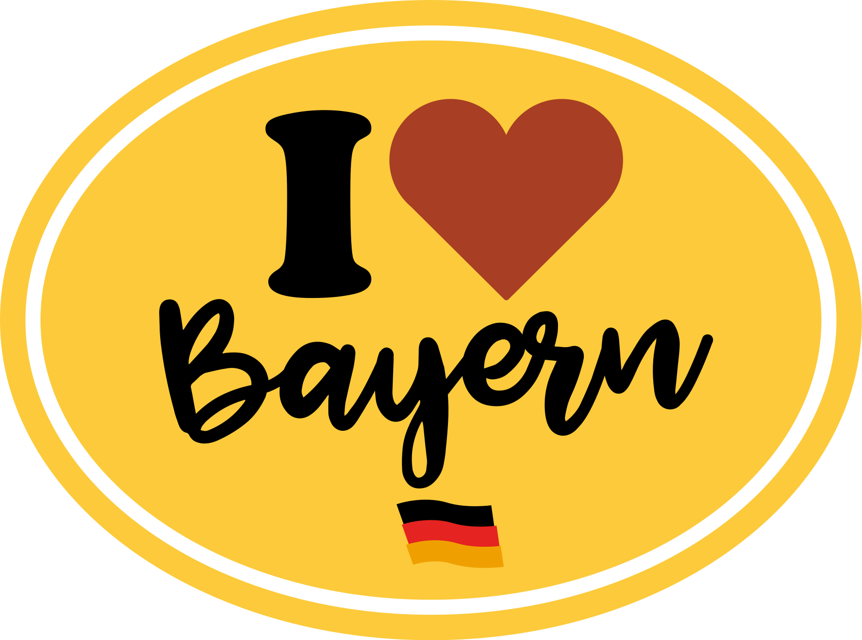 Vinyl Teppich Spruch ich liebe bayern - TenStickers
