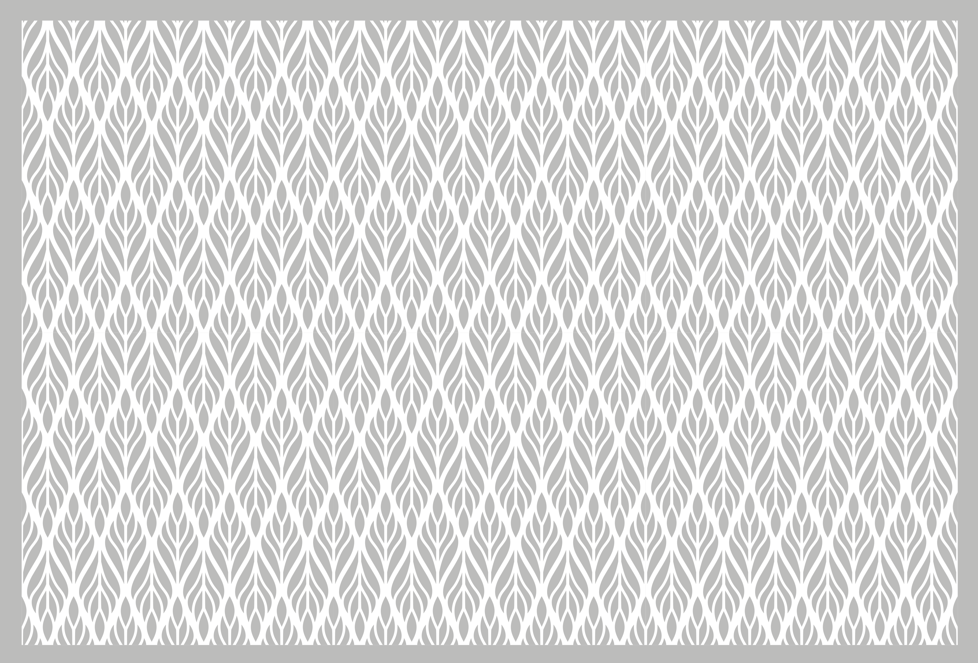 Vinyl Teppich modern graues blattmuster - TenStickers