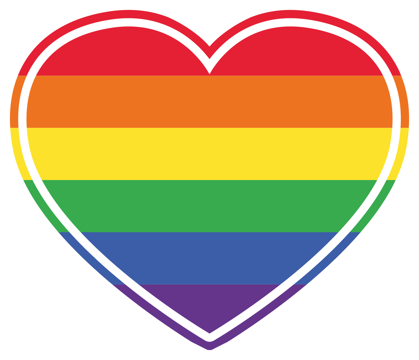 Vinyl Teppich Textur herz-regenbogen-muster - TenStickers