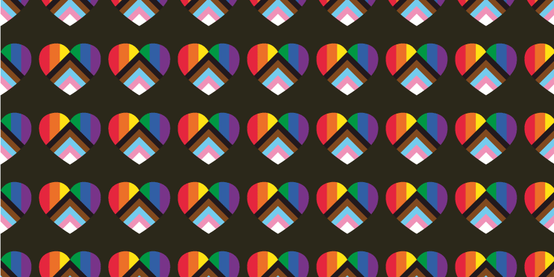 Vinyl Teppich Jugendzimmer bunte herzmuster - TenStickers