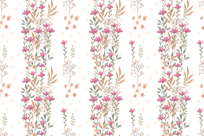 Vinyl Teppich Blumen blumenmuster - TenStickers