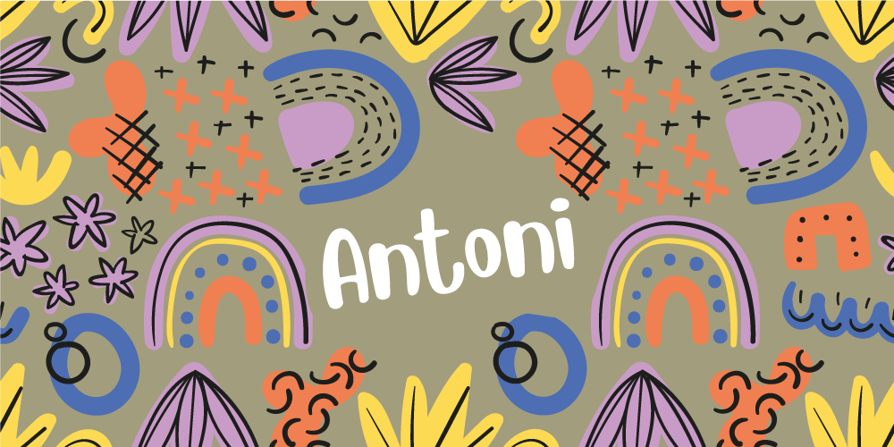 Vinylteppich kindlich bunte regenbogenmuster - TenStickers