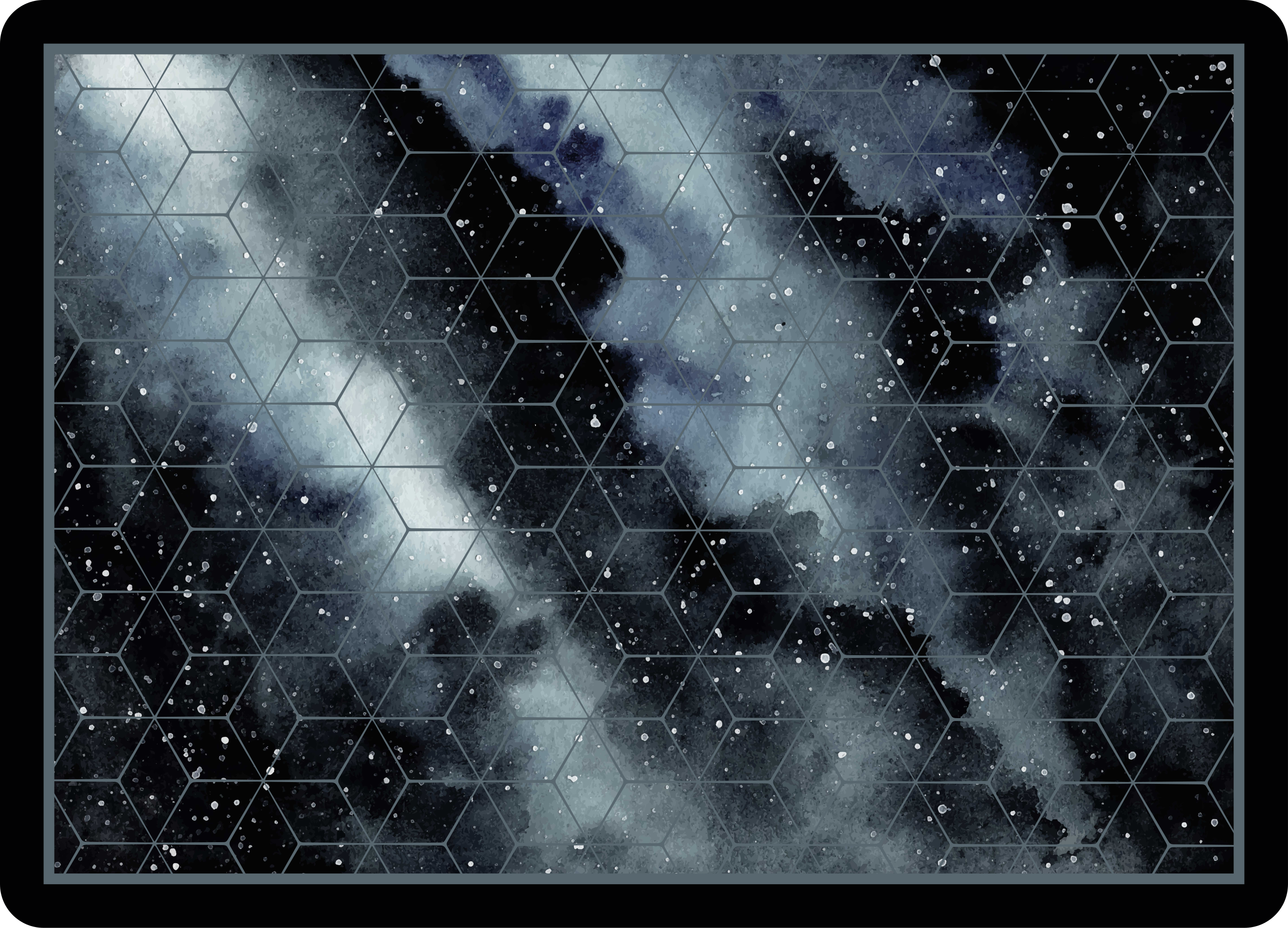 Vinyl Teppich Jugendzimmer sechseckiges galaxienmuster - TenStickers