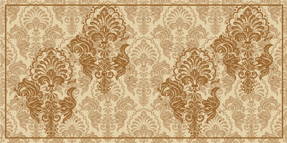 Vinyl Teppich Vintage elegante blumenmuster - TenStickers