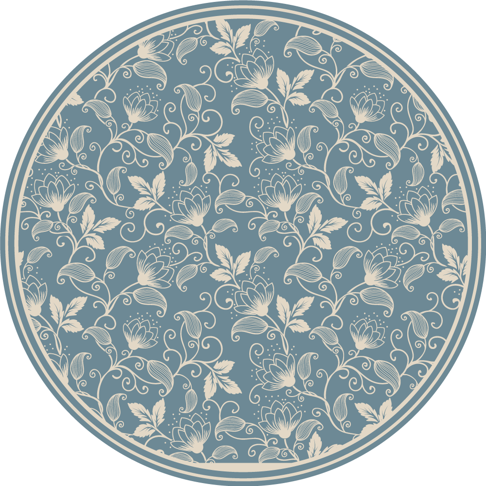 Vinyl teppich blumen botanisches wirbel element - TenStickers