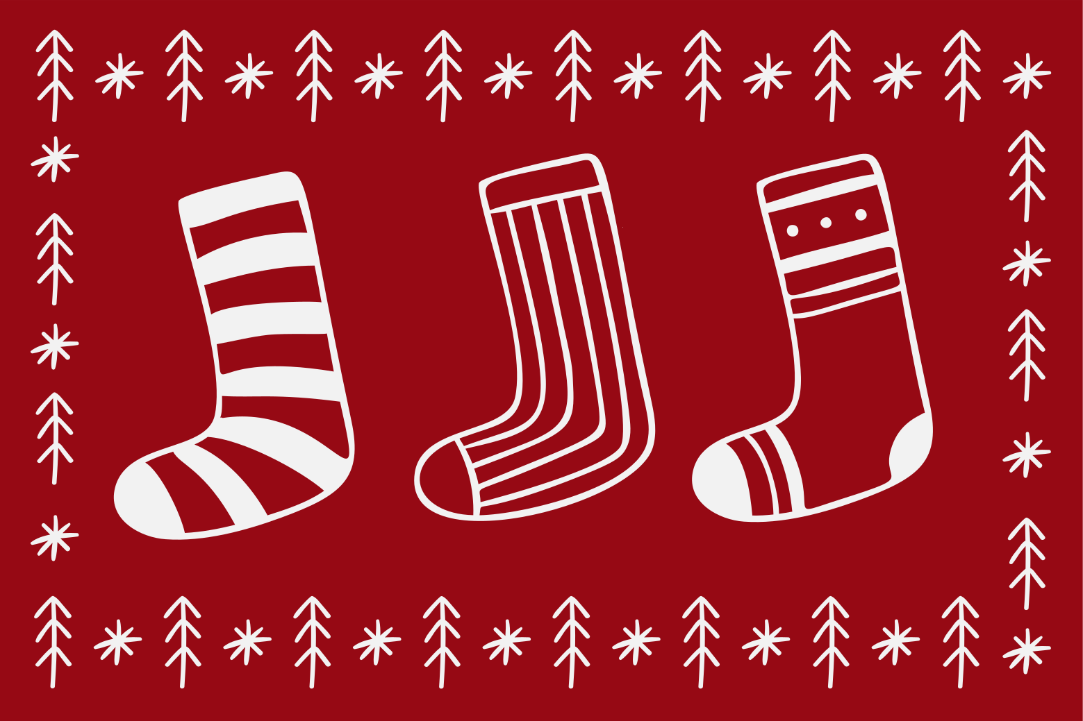 Vinyl Teppich Weihnachten rote faustsocken - TenStickers
