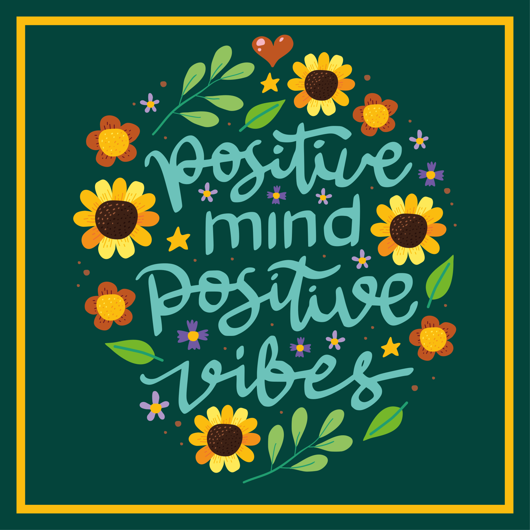 Vinyl Teppich Spruch positive stimmung - TenStickers