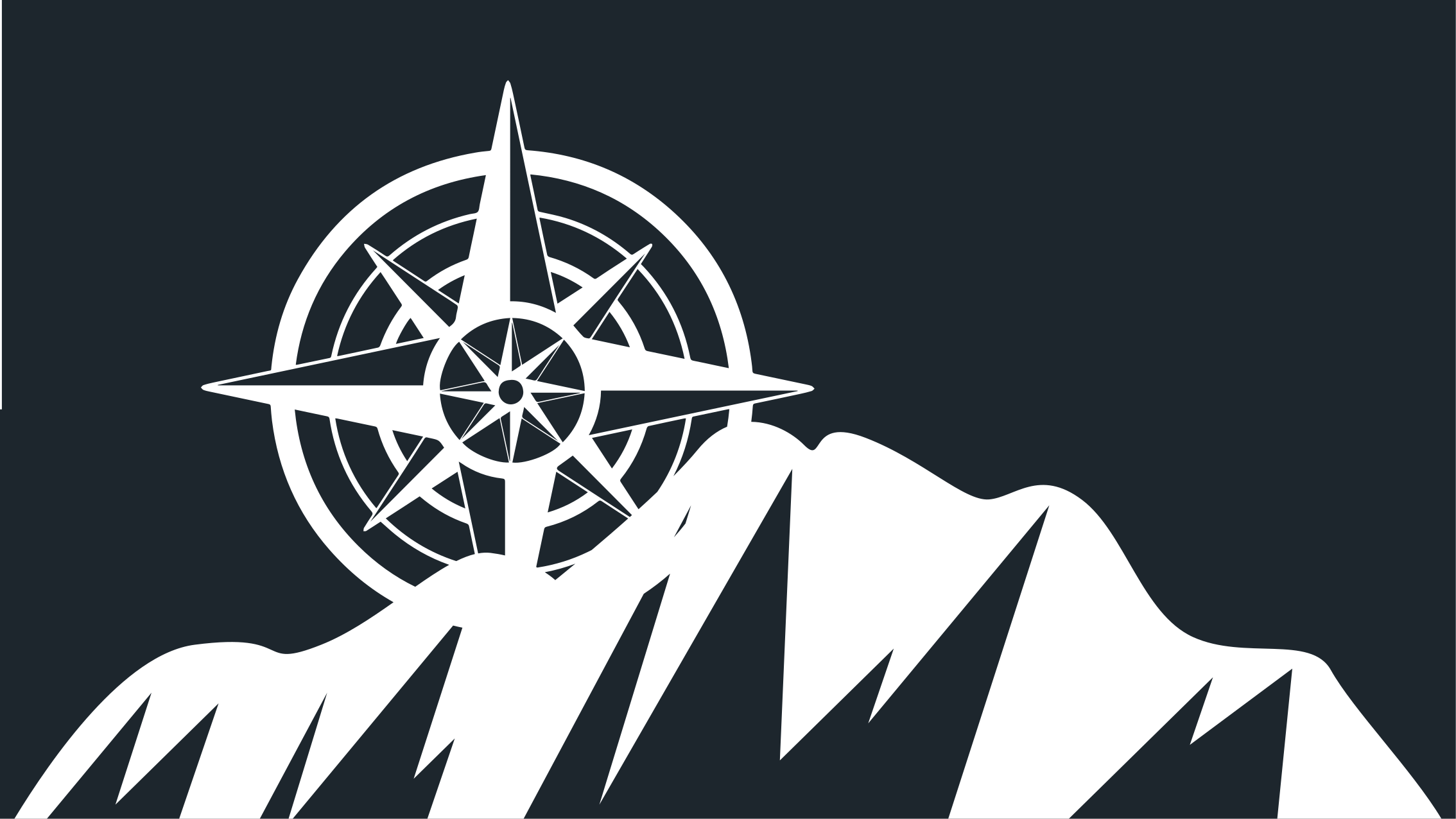 Vinyl Teppich modern kompass berg kunstwerk - TenStickers