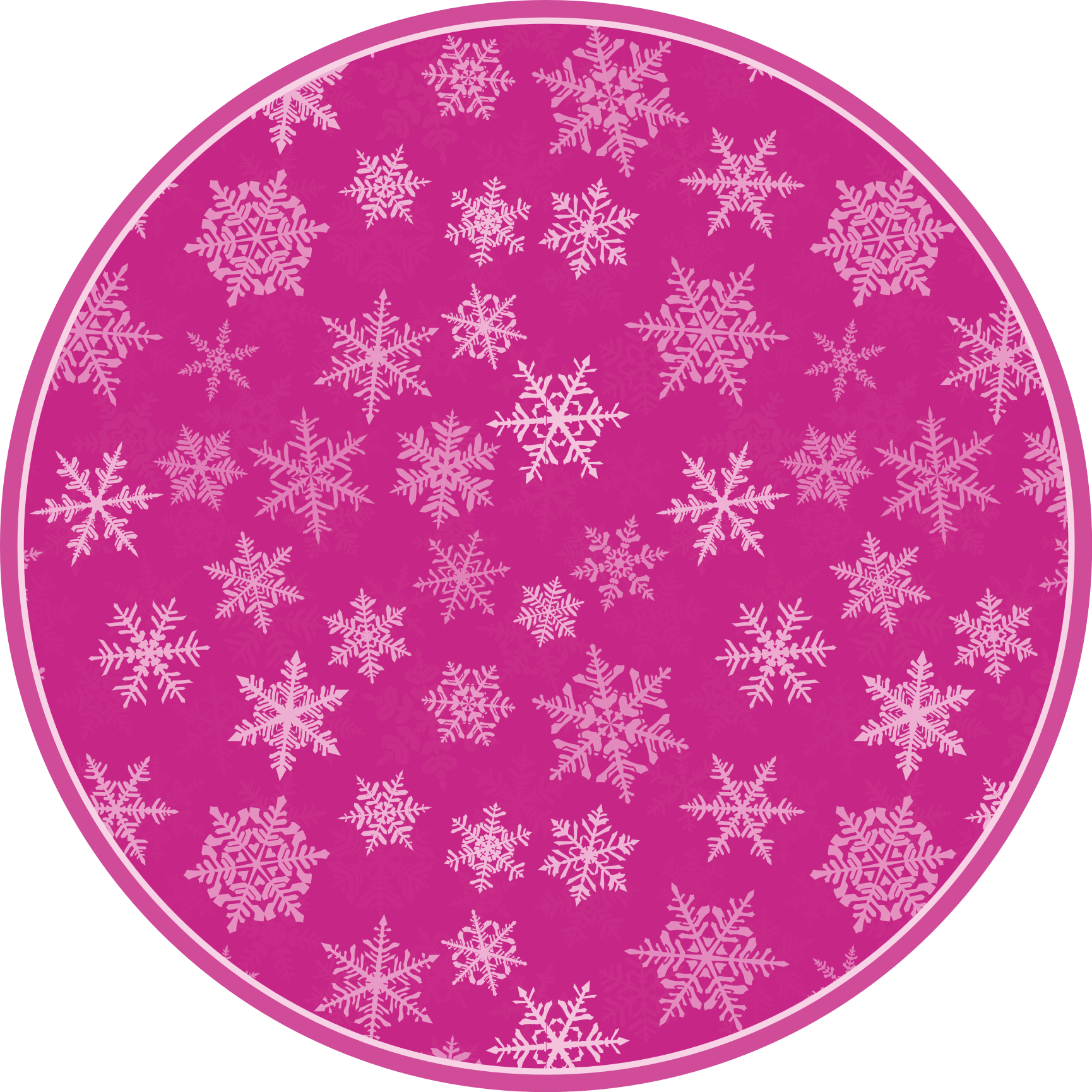 Vinyl Teppich Weihnachten rosa schneeflockenmuster - TenStickers