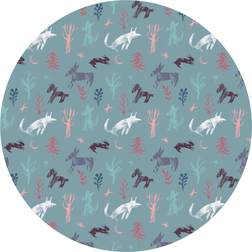Vinyl teppich tiermuster von der natur inspirierte wesen - TenStickers