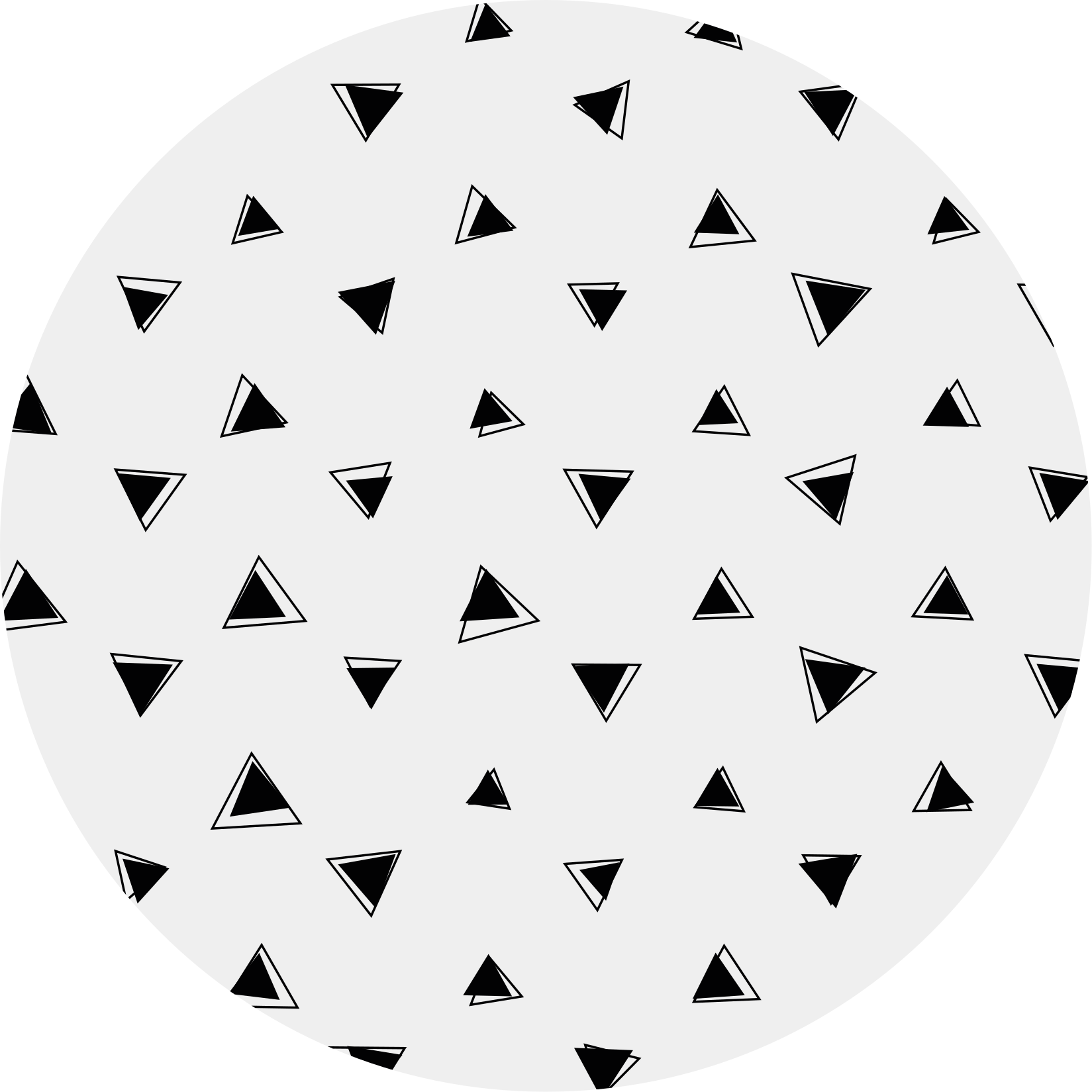 Vinyl Teppich geometrisch monochrome schwarze dreiecke - TenStickers