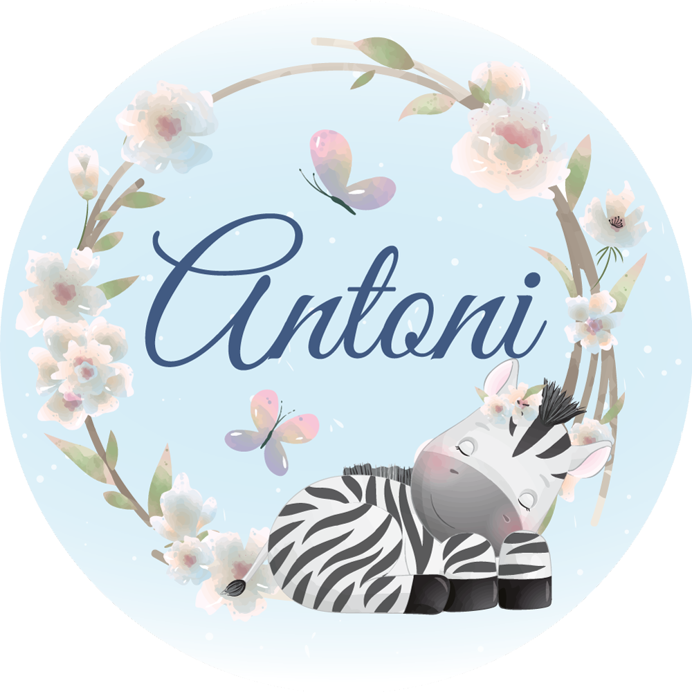 Vinyl Teppich Baby babyzebra mit namen - TenStickers