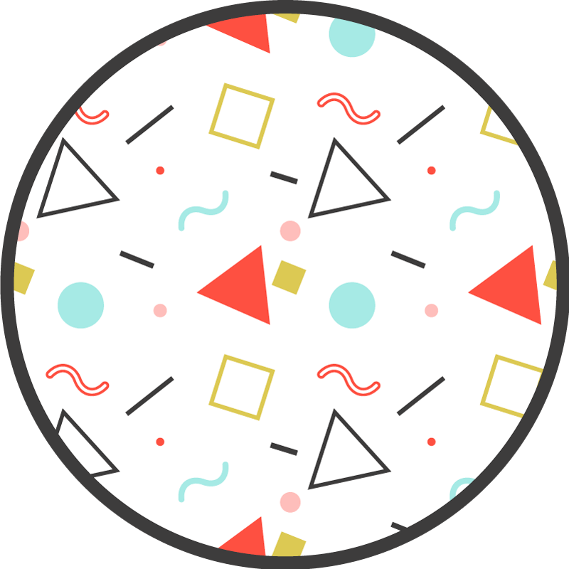 Vinyl Teppich geometrisch geometrische bunte formen - TenStickers