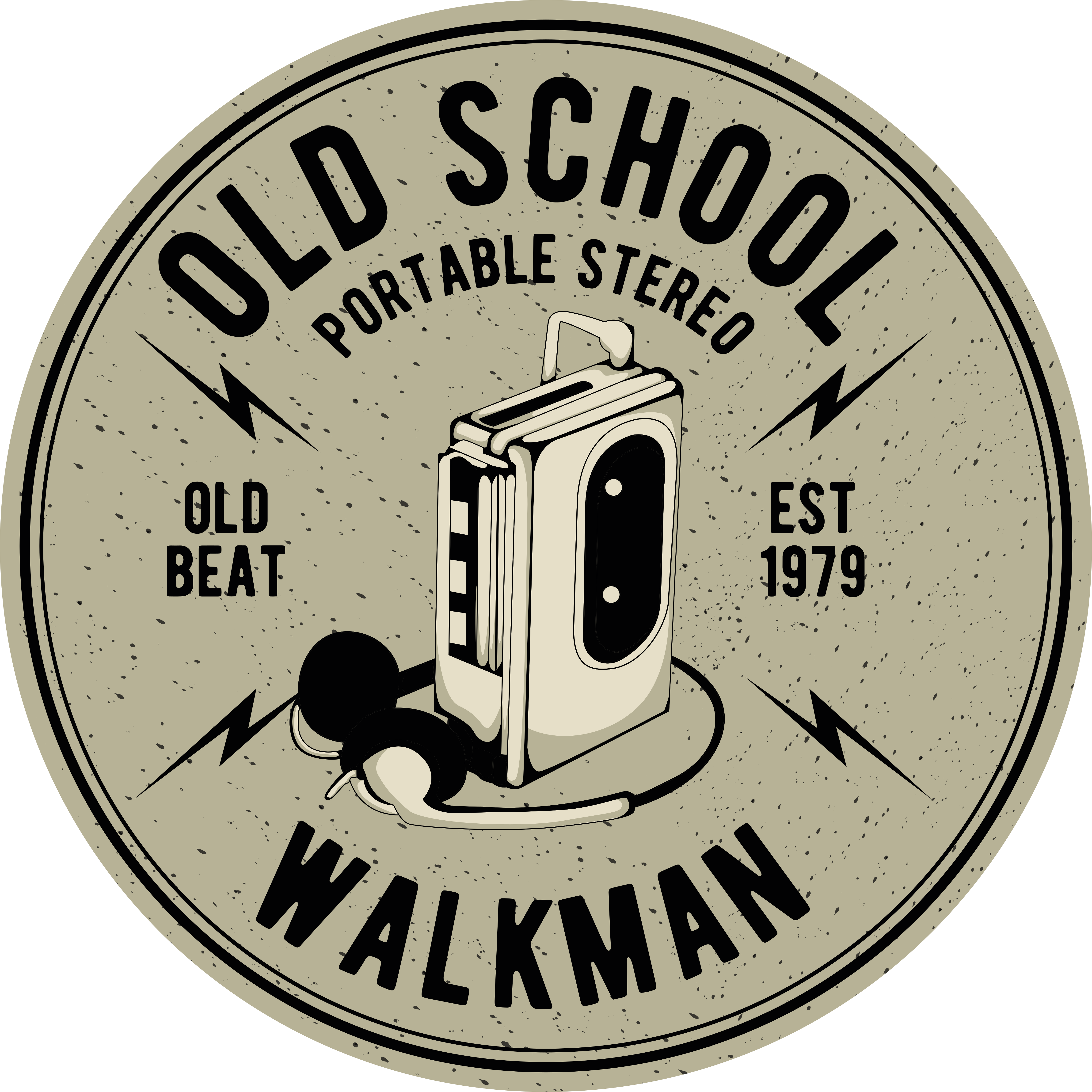 Vinyl Teppich Vintage tragbare stereoanlage im retro-stil - TenStickers