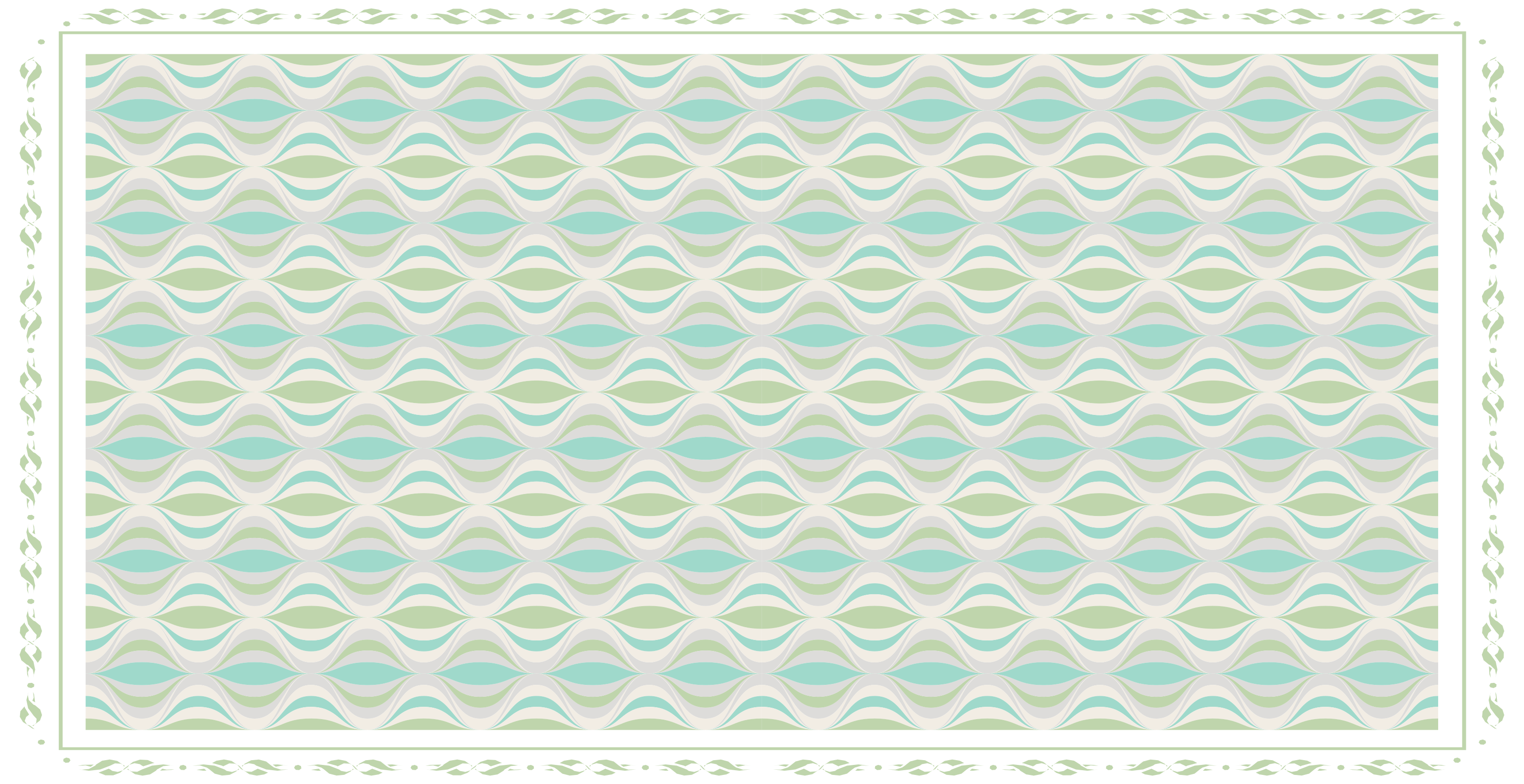 Vinyl Teppich Fliesenoptik kurviges motiv - TenStickers