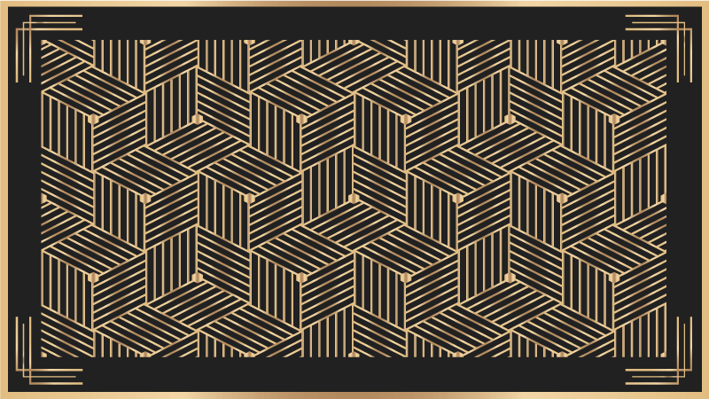 Vinyl Teppich geometrisch stilvoll gemustert - TenStickers