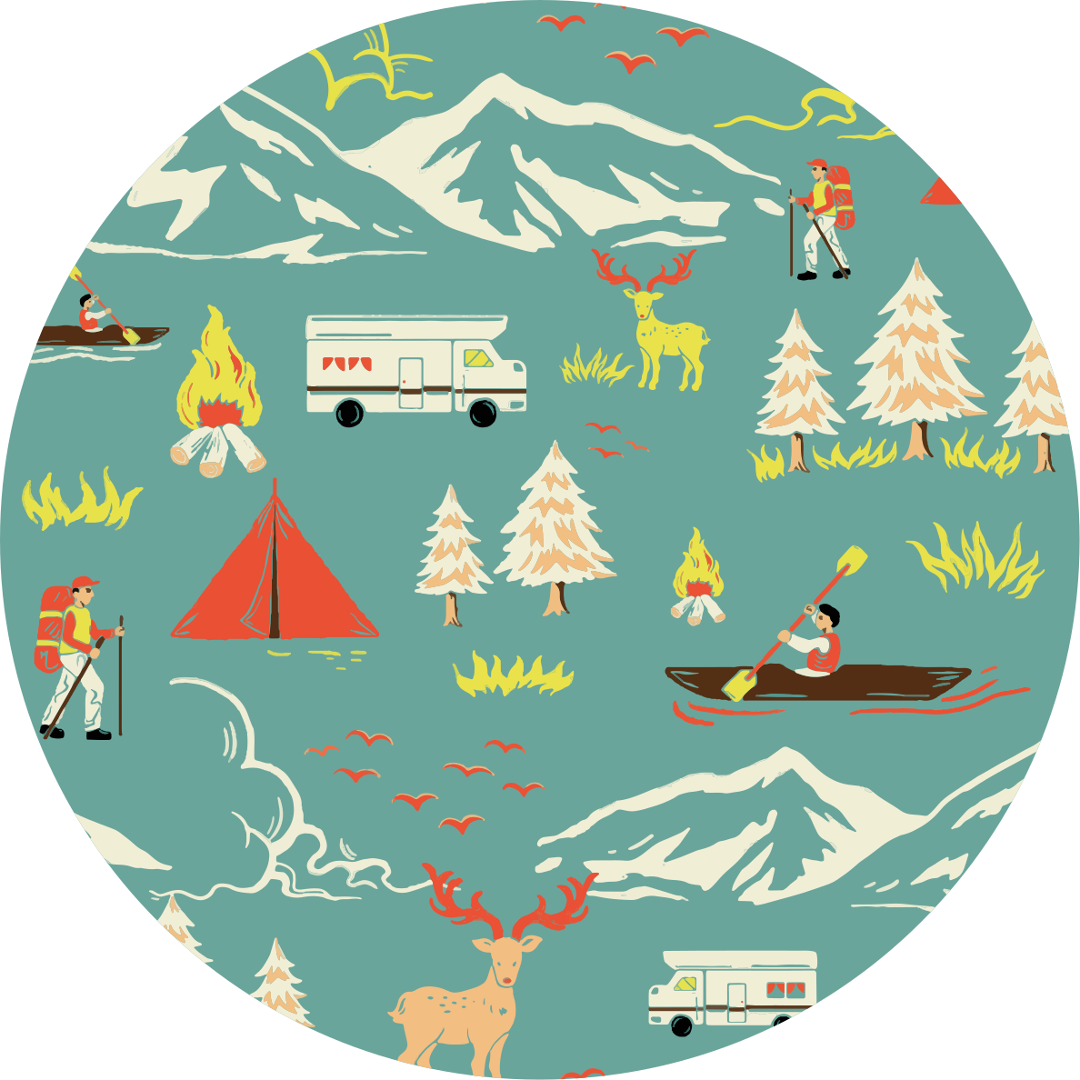 Vinyl Teppich Natur outdoor-abenteuer - TenStickers