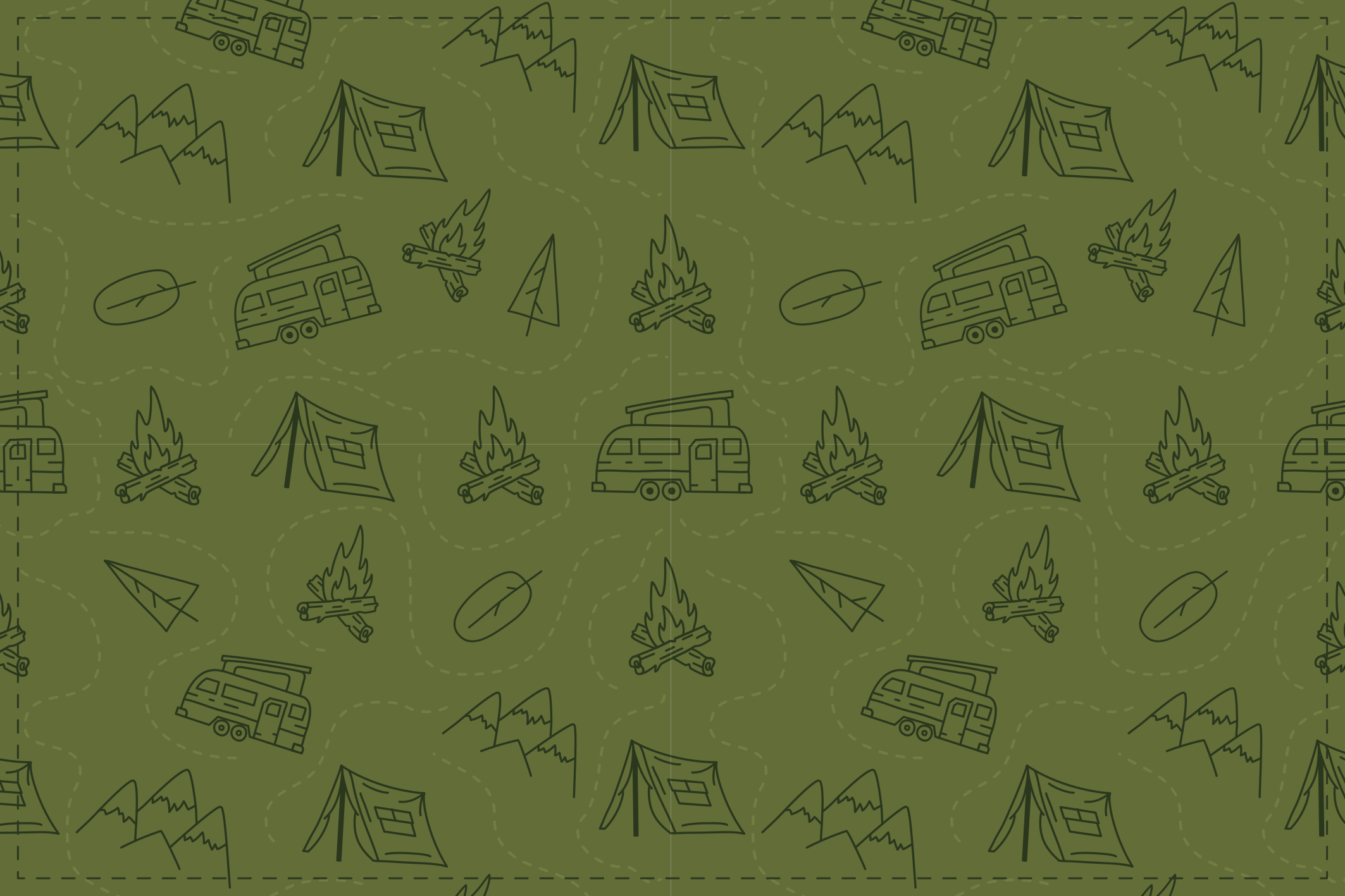 Vinyl Teppich Natur camping-abenteuer-thema - TenStickers