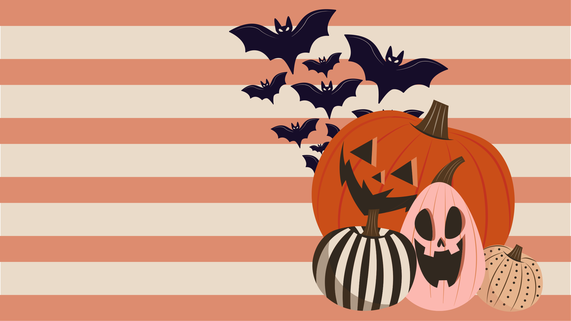 Vinyl Teppich Halloween kürbis-trio - TenStickers