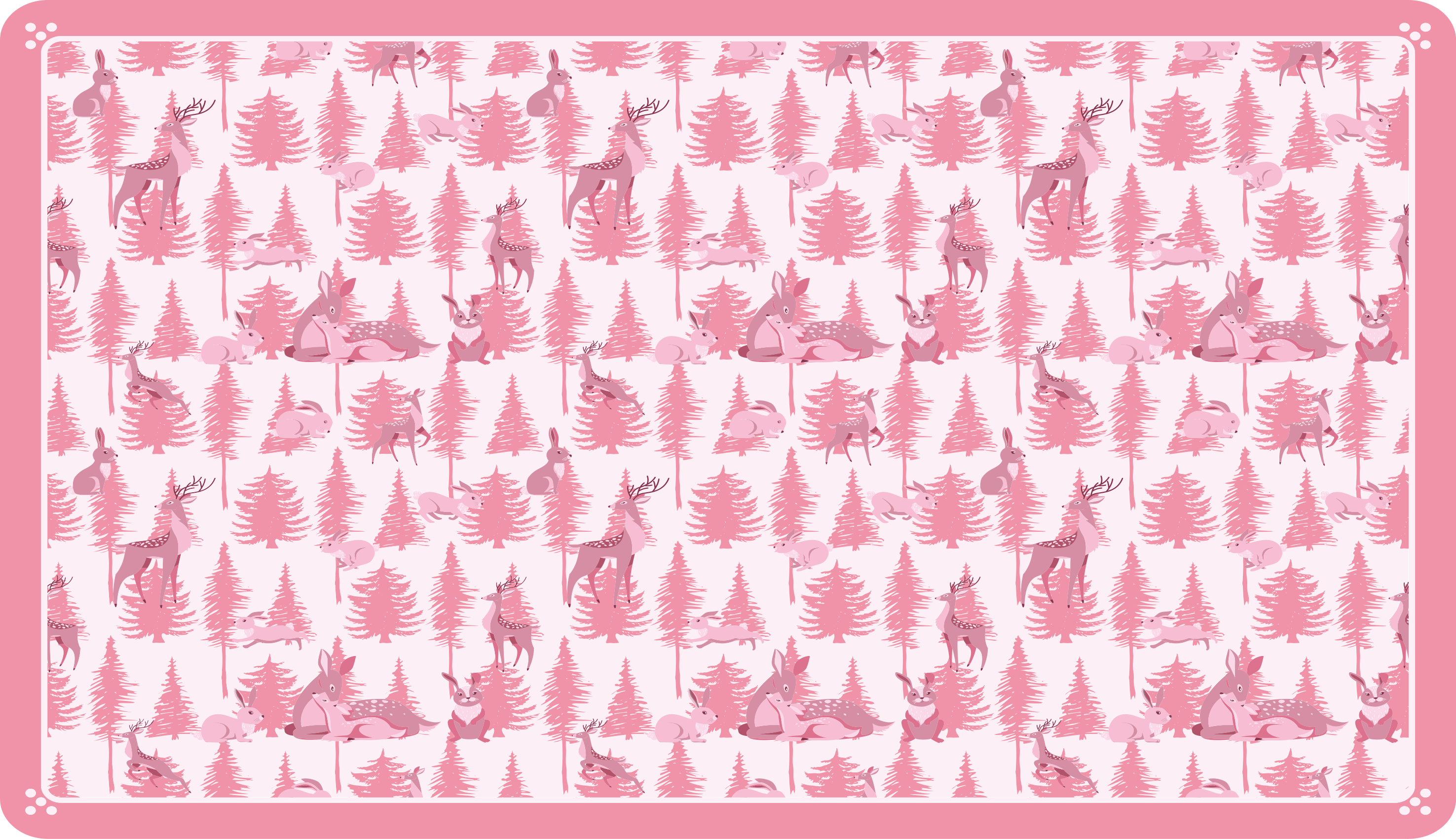 Vinyl Teppich Baby verspielte waldszene - TenStickers