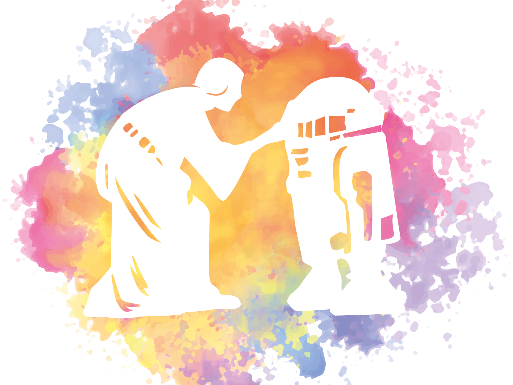 Vinyl Teppich Jugendzimmer aquarella galactic saga - TenStickers