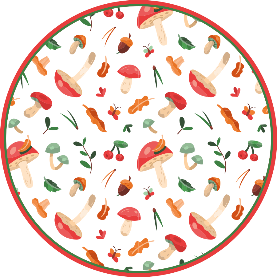 Vinyl Teppich Blumen pilz-blumenmotiv - TenStickers