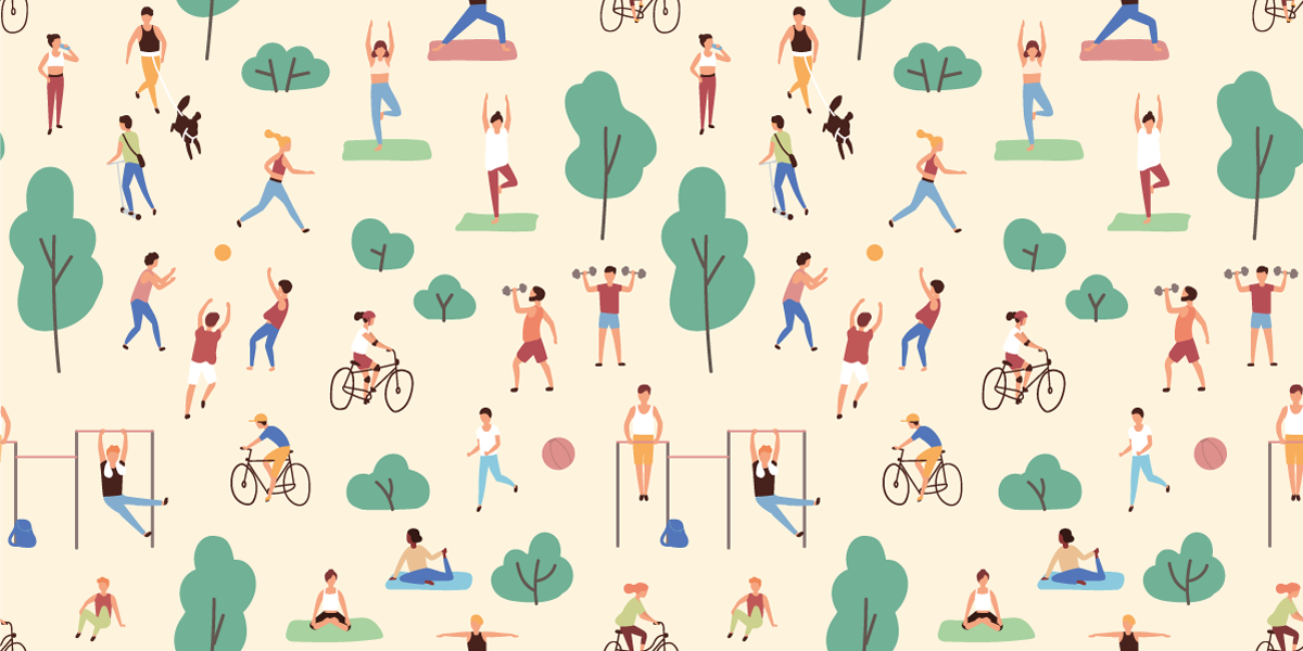 Vinylteppich kindlich aktive spielszenen - TenStickers