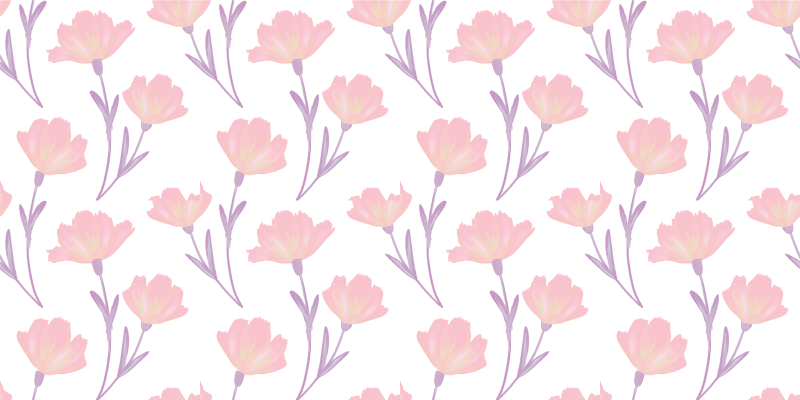 Vinyl teppich blumen mit sanften blumenmustern - TenStickers