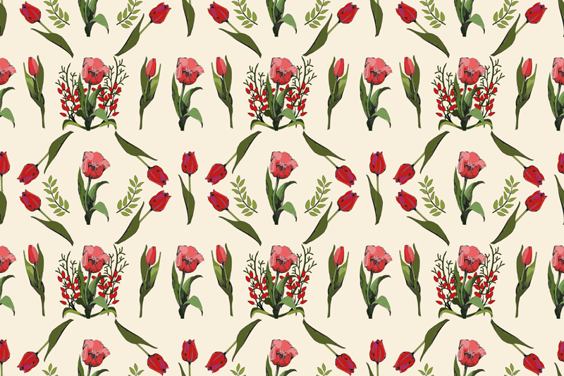 Vinyl Teppich Blumen blütenmotiv - TenStickers