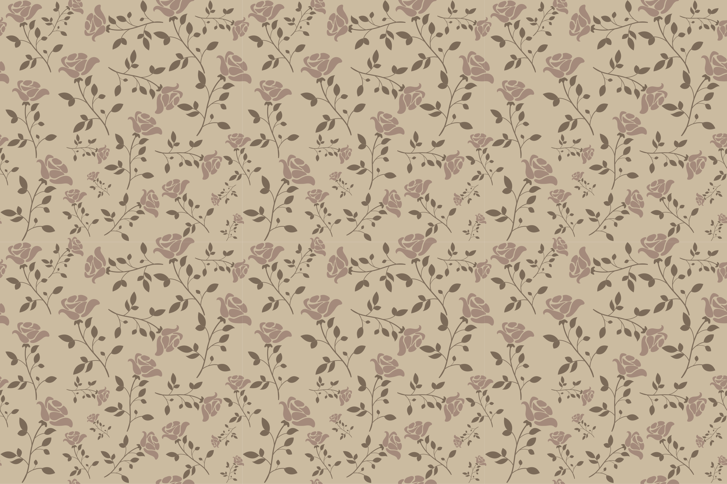 Vinyl Teppich Blumen dezentes blumenmotiv - TenStickers
